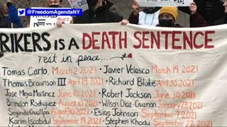 Demonstrators gather to remember Rikers inmates who have died in custody, call for action