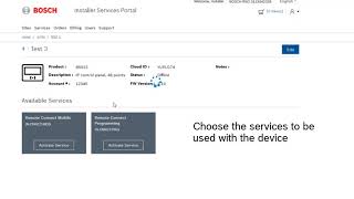 Installer Services Portal: Activate a Cloud Panel in the Portal