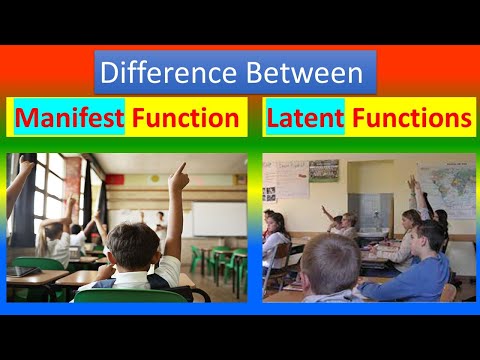 What are the differences between manifest and latent functions?