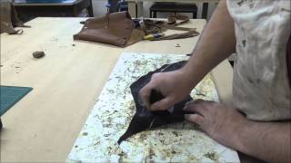 Glueing leather