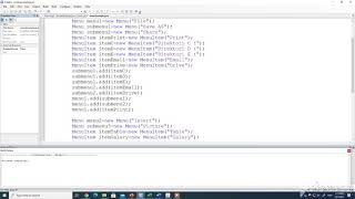 Create Menu using Java AWT - Part 1