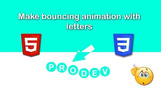 Make Bouncing Text Jumping Animation with HTML & CSS | Letters Jumping Animation