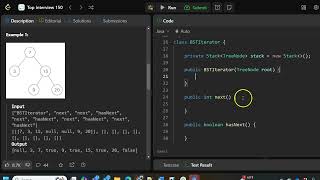 Binary Search Tree Iterator - Leetcode 173 - Binary Tree General (Java)