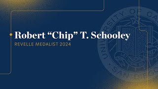 2024 Revelle Medalist: Robert "Chip" Schooley