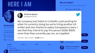 Woman sees her job listed online for $32K more than current salary