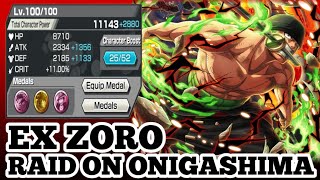 EX ZORO RAID ON ONIGASHIMA GAMEPLAY