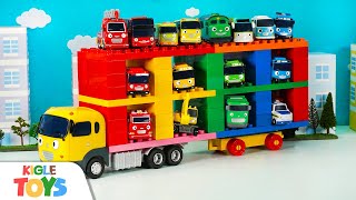 ブロックカーキャリア | ショベルカー、ダンプトラック、車、Car Carrier, Monster Car, Toy, Bus, ショベルカー | KIGLE TV - キッズおもちゃ