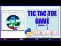 TIC TAC TOE GAME v_2.0 gameplay  ||made  Using Tkinter in python