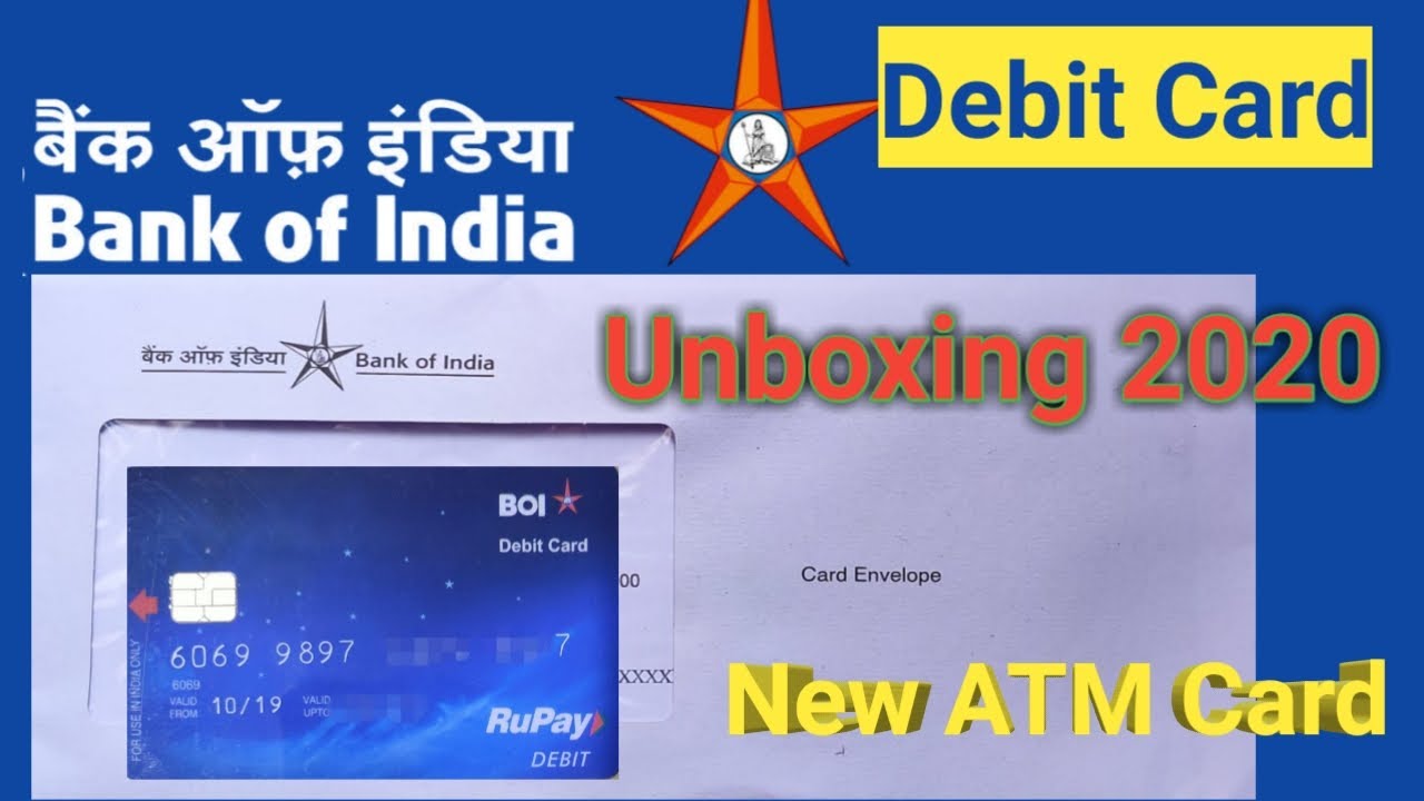 Bank Of India Atm Card Unboxing | BOI Debit Card Unboxing 2020 - YouTube