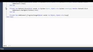How to make a basic webbrowser in Visual Basic 2010 | Status Bar Included | Sanctual Productions