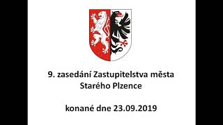 9. zasedání Zastupitelstva města Starého Plzence - konané dne 23.09.2019