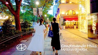 4K Omotesando Hills and Ura-Harajuku's cute cityscape Walk July 2022 Tokyo