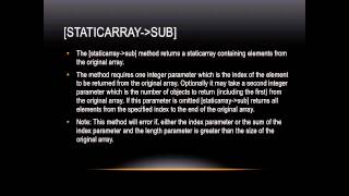 Lasso Programming: [staticarray→sub]