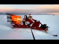 Crazy Santa Clause jet sleigh.