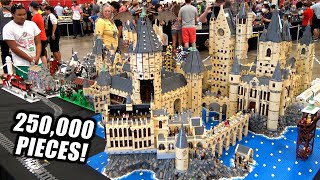 Giant LEGO Hogwarts & Hogsmeade Village with 300 Minifigures! Custom Harry Potter