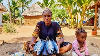 Cooking African Village food/Giriama Coconut Fish Curry with Sima/African Village life