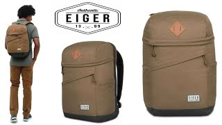 EIGER DIARIO KANVA 25L 1989 LAPTOP BAGPACK KHAKI || 910007179 || TAS EIGER 2022