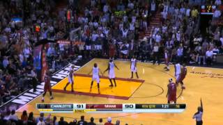 Chris Bosh Three 3's in a Row - HEAT Comeback vs Bobcats