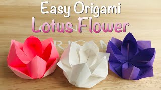 Easy lotus flower origami | Fun Birthday Decorations | Gift Cards | Cute Party Favors