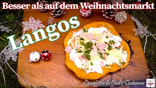 Langos DIY besser als vom Weihnachtsmarkt  - Dutch Oven Rezept - original ungarische Langosch