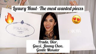 LUXURY HAUL- DIOR,PRADA,GUCCI, JIMMY CHOO \u0026 GENTLE MONSTER