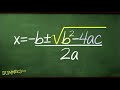 how to use the quadratic formula to solve algebraic equations for dummies