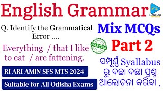 English Grammar || English Grammar Syllabus wise Selected Questions for OSSSC RI ARI AMIN SFS MTS ||