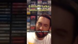 Eminem talks about Rakim #shorts #eminem #rakim