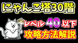 【にゃんこ大戦争】風雲にゃんこ塔30階を低レベル無課金キャラで攻略！攻略方法を解説【The Battle Cats】