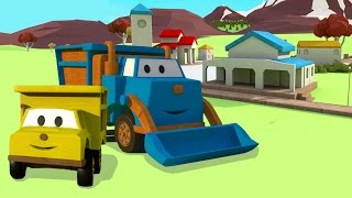 Train station with the Dump Truck, Bulldozer, Big truck & Forklift | Cars & Trucks cartoon for kids