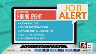 CBS 17 Job Alert - Medline holding hiring event
