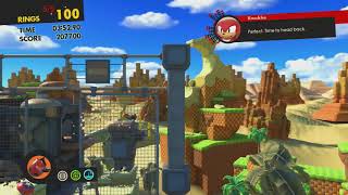 Sonic Forces - Stage 20 All Red Star RIngs Guardian Rock (Green Hill)