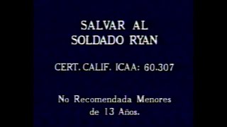 SALVAR AL SOLDADO RYAN (SAVING PRIVATE RYAN, 1998) | Inicio VHS España