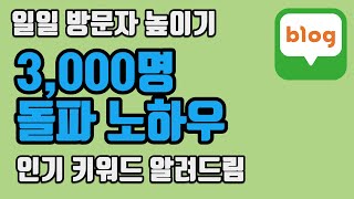 블로그 일일 방문자 3,000명 돌파 노하우 및 인기 키워드 공유합니다