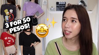 UKAY-UKAY TRY ON HAUL / as low as 3 for 50 pesos!  EPISODE 2  || JanaRickaFerde