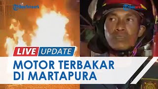 Heboh Kebakaran di Simpang 4 Kota Martapura, Ternyata Motor Terbakar seusai Tabrak Pengendara Lain