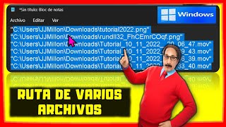 Como extraer la ruta de acceso de varios archivos a la vez en Windows PC