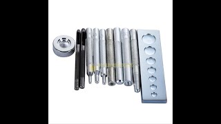 11pcs/Set Craft Tool Die Punch Snap Rivet Stud Setter Base Kit DIY Leather Craft