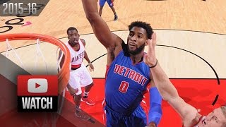 Andre Drummond Full Highlights at Trail Blazers (2015.11.08) - 29 Pts, 27 Reb, BEAST!