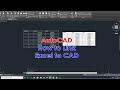 AutoCAD Tutorial | How to Link Excel to AutoCAD | Tagalog