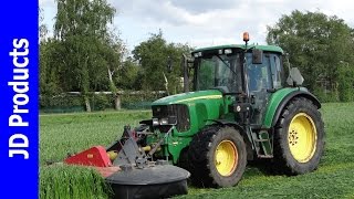 John Deere 6320/6310/Gras maaien schudden/Mowing tedding grass/Gras mähen wenden/