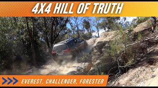 Hill of Truth - Mitsubishi Challenger vs Ford Everest (\u0026 Subaru Forester SH)