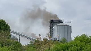Saint-Ouen-l’Aumône : le silo de la chaufferie urbaine de nouveau en feu