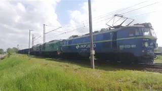 Big trio! ET22-901 + ST44-700 + ST44-1074 ze składem przelatuje przez Mońki