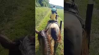 Molly riding Ginger the horse