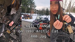 Coil change on 1993 Arctic Cat 440 Jag