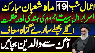 19 Shaban ki raat Amal Mahe Shaban | اگلے پچھلے گناہ معاف | اسرار اہلبیت ع کی بلندی |Najafi Karbalai