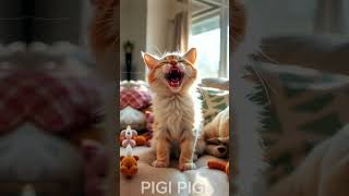 Image of an orange cat yawning#cat #catshorts #catvideos #shorts #video #subscribe