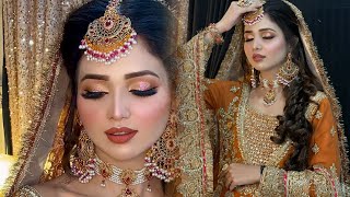 Beautiful mehndi bride makeup full tutorial