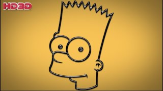 How to draw Bart Simpson 2.5D step by step easy drawing tutorial